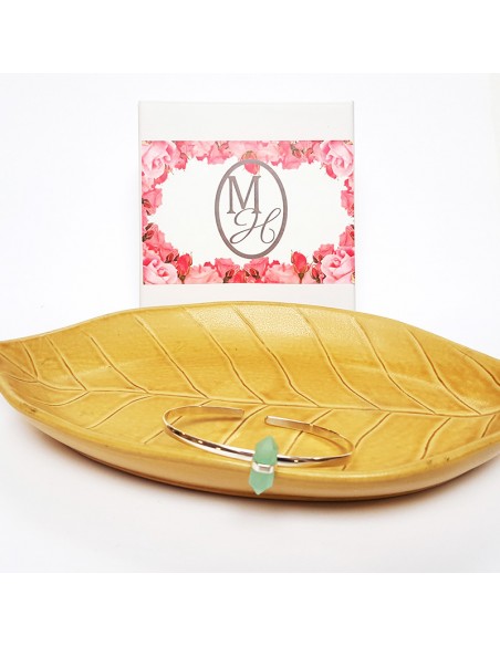 Bracelet aqua chalcedony silver 925