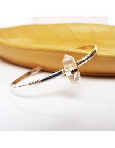 Bracelet cristal de roche argent 925