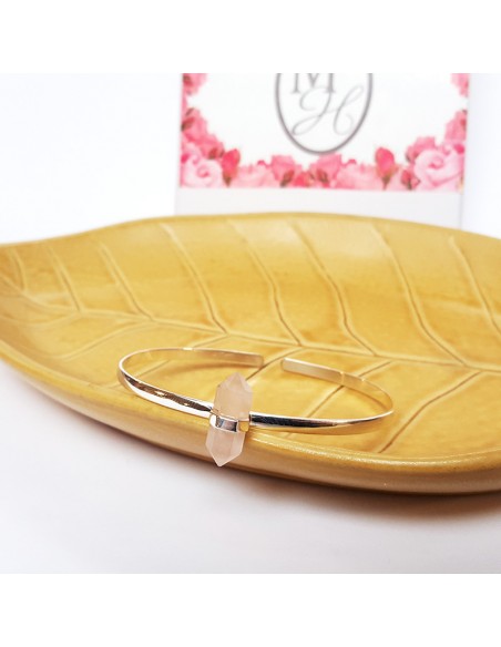 Bracelet quartz rose argent 925