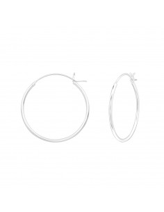 Boucles d'oreilles créoles 25 mm en argent