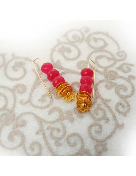 Set of 11 golden seed beads earrings - 11 pairs