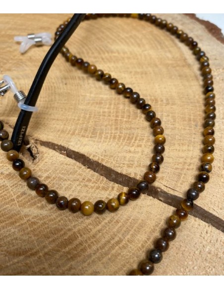 Eyeglass cord - Tiger eye