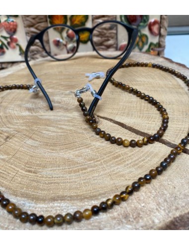Eyeglass cord - Tiger eye