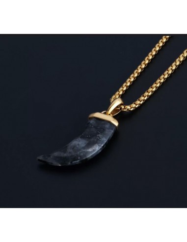 18k gold plated cornucopia necklace - Agate