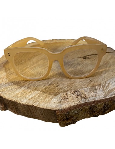 Retro reading glasses - beige