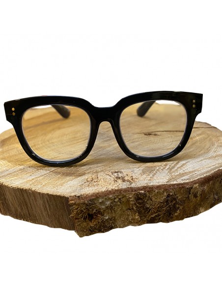 Retro-Lesebrille - schwarz