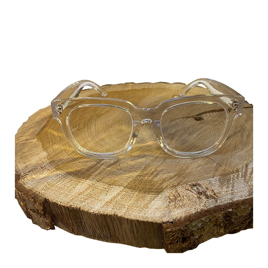 Transparante retro leesbril +3,00 – Met blauwlichtfilter
