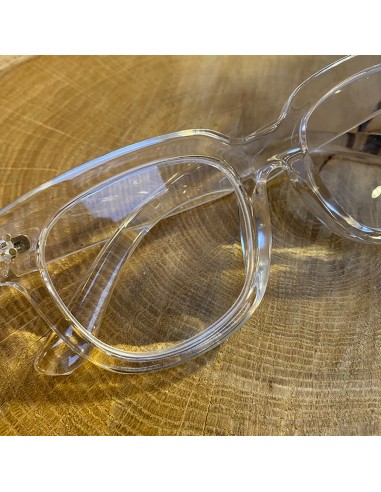 Retro style reading glasses - transparent +3.00