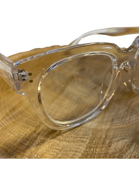 Retro-Lesebrille - transparent +3.00