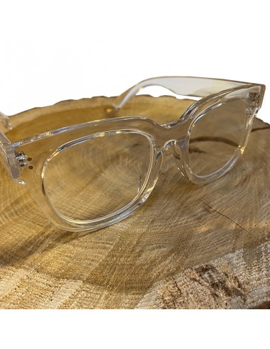 Retro style reading glasses - transparent +3.00
