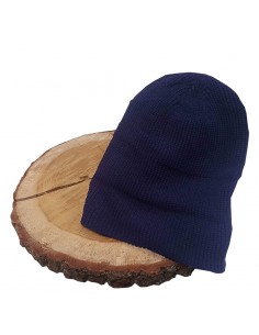 Bonnet en laine bleu marine