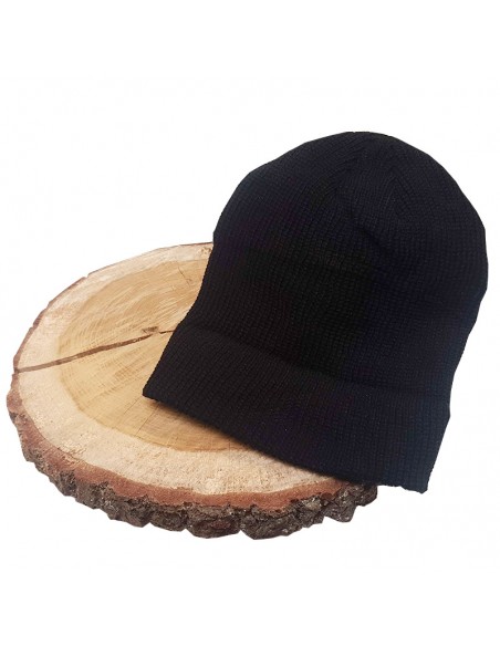 Schwarze Wollmütze