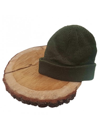 Bonnet en laine vert foncé