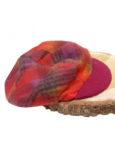 Women's Faux Tartan Beret