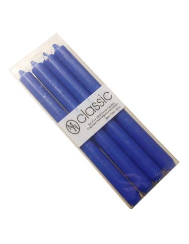 Candles colored in the mass dark blue MH - set 4 pcs