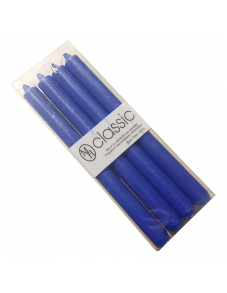 Bougies colorées dans la masse bleu foncé MH - lot 4 pcs