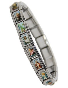 Bangle Saints Protecteurs silver plated metal