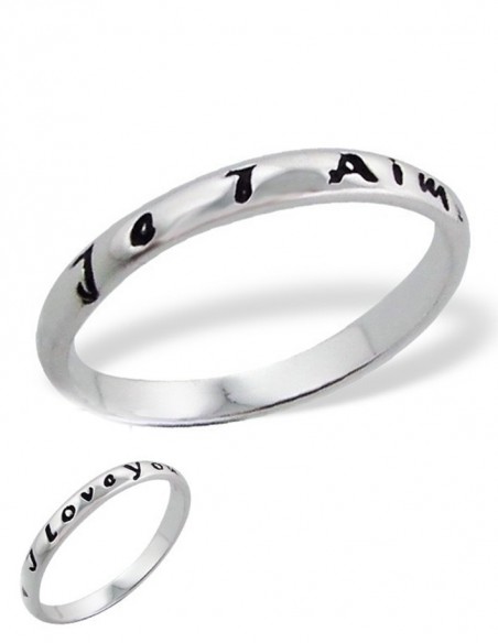 Bague Je t'aime, I love You - argent 925