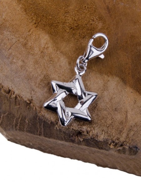 Pendant star of David charm - silver 925