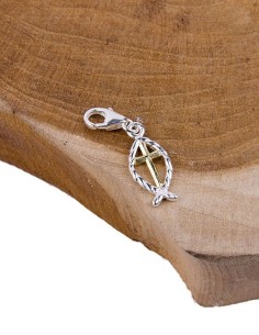 Charming Christian fish pendant - genuine Silver 925