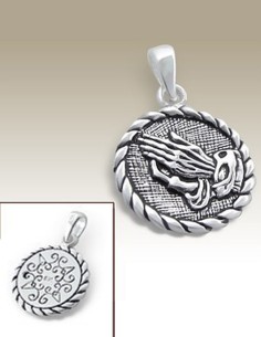 Christian pendant with praying hands - Genuine silver 925