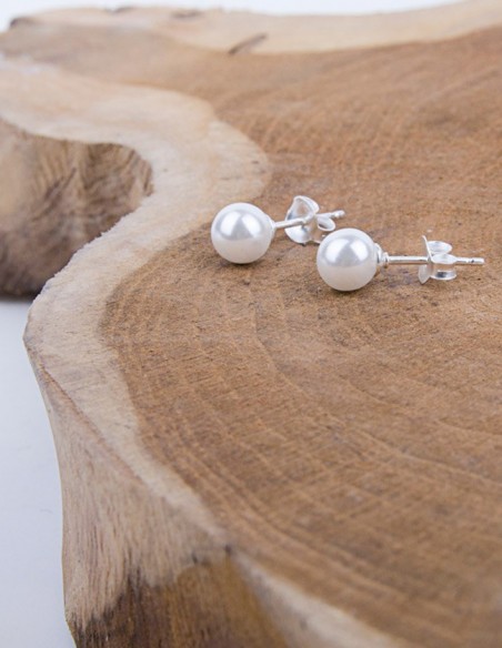 Boucles d'oreilles Perles nacrées  - Argent 925