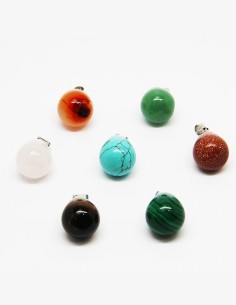 Halsketting met 7 gezondheidsstenen, chakra's - kleine druppels