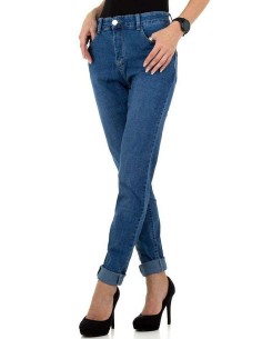Gerade geschnittene blaue Damenjeans