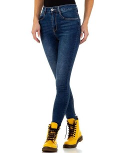 Dunkelblaue Skinny-Jeans für Damen