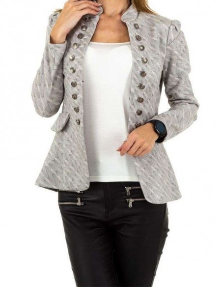 Grijze blazer met moiré golven