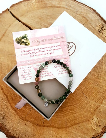 Indiase Agaat armband - steen van moed