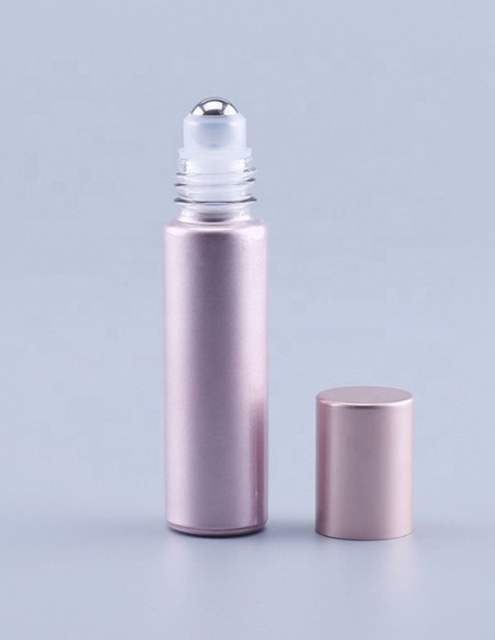 Pink glitter glass roller bottle