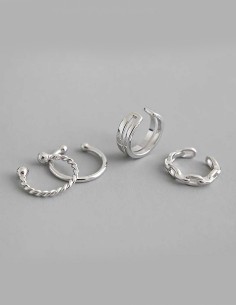 Boucles d'oreille sans trou en argent 925