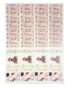 Platte mit selbstklebenden Etiketten 48 x 31 mm - 36 St. - Boho-Rose