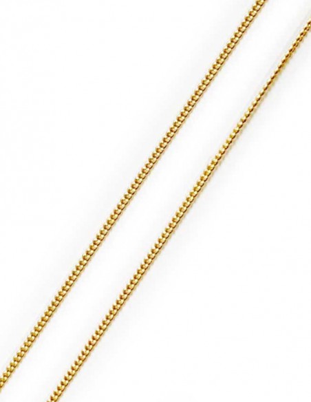 Chaîne gourmette MH argent 925 plaquée or 50 cm