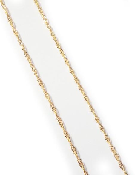 Verguld 925 zilveren Singapore ketting - 45 cm