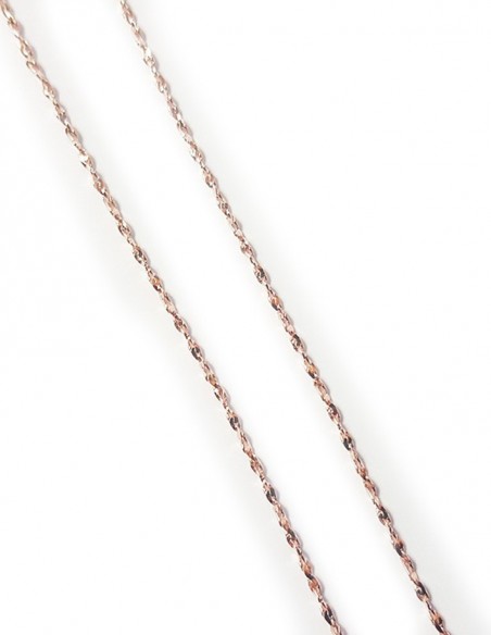 Fancy S-ketting in 925 sterlingzilver met roségoud verguldsel - 45 cm