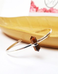 Bracelet œil de tigre argent 925