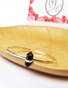 Armband aus schwarzem Onyx Silber 925