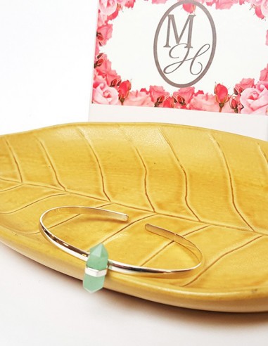 Bracelet aqua chalcedony silver 925