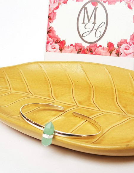 Bracelet aqua chalcedony silver 925