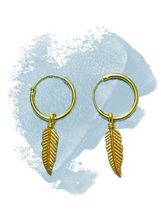 Plumes oorbellen in 925 zilver en verguld