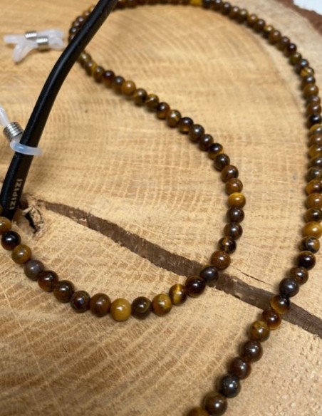 Eyeglass cord - Tiger eye