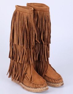 Minnetonka Fransenstiefel - cognacbraun