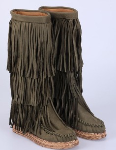 Minnetonka Fransenstiefel - grün