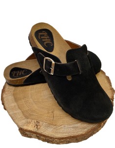 Clogs noires en cuir