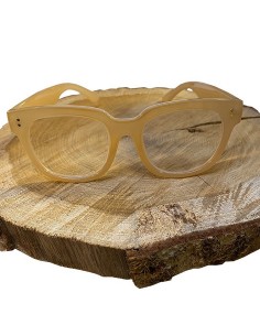 Lesebrille im Retrolook - beige