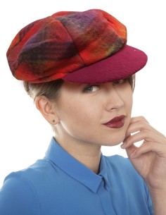Women's Faux Tartan Beret