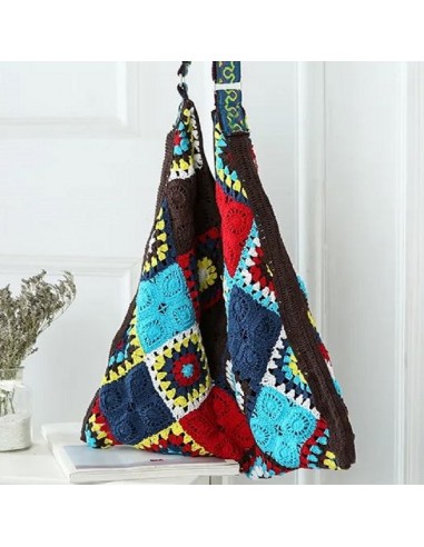 Handgemaakte grote gehaakte tas in boho-chique stijl