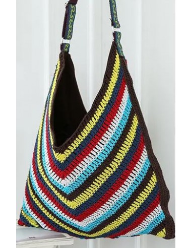 Handgemaakte grote gehaakte tas in boho-chique stijl